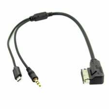 Stereo 3.5mm Audio & USB-C Aux Cord Media In AMI MDI for Car VW AUDI Type-C picture