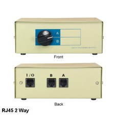 Kentek RJ45 Manual Data Switch Two Way Rotary Dail Type Network Router Modem PC picture