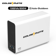 Goldenmate UPS 800W LiFePO4 Battery Pure Sine Wave Automatic Shutdown for NAS/PC picture