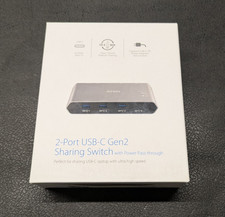 Lot of 5 ATEN US3342 2-Port USB-C Sharing Switch Power Pass-Through USB 3.1 picture