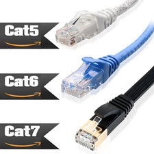 [Ultra-Fast] Cat7 Cat6a Cat5 Ethernet Cable Lan Network RJ45 Patch Cable - 50ft picture