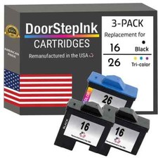 DoorStepInk Compatible Ink Cartridges For Lexmark 16 2Black / 26 1Color-USA picture