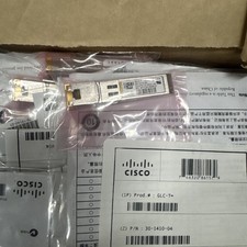 NEW Sealed, 100% Genuine CISCO GLC-T 1000BASE-T SFP RJ-45 30-1410-04 Module v04 picture