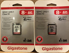 2 packs - Gigastone  SDHC UHS-1 Class 10 Flash Memory Card, 8 GB Sealed picture