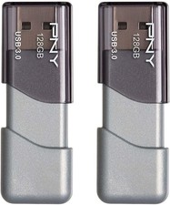 Portable 128GB Turbo Attaché 3 USB 3.0 Flash Drive 2-Pack with Sliding Collar picture