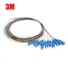 3M 12 Core SC/UPC Single-Mode Fiber Optic Optical Pigtail Cable LSZH Multicolor picture