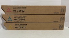 Genuine Ricoh Savin Lanier MP C5502 Color Toner Cyan Magenta Yellow Set of 3 picture