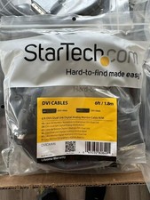 Lot of 10 NEW StarTech 6’ DVI-I Dual Link Digital Analog M-M DVI Cable 6ft 1.8m picture