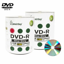 200 Smartbuy 16X DVD-R 4.7GB Shiny Silver Non Printable Blank Recording Disc picture