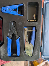 DataShark PA70019 Coax RG6 Compression Crimper Stripper Cutter Tool Kit Case to picture