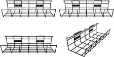 Under Desk Cable Management- 4 Pack Cord Organizer. Metal Wire Cable Management picture