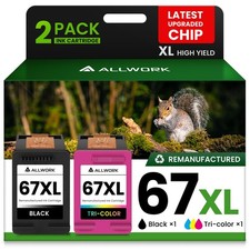 Cartridge HP Ink 67XL Black Color 2 Pack Replacement Compatible picture