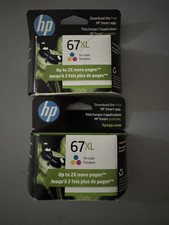 HP 67XL High Yield Tri-color Original Ink Cartridge 2 Pack expire June July 2026 picture