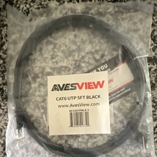 AvesView Cat6 UTP RJ-45 Ethernet Patch Cable 5 ft Black AV-C6UTPBLK-5 picture
