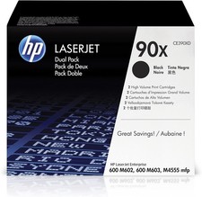 New Genuine HP 90x CE390XD High Yield Toner Cartridge DUAL Pack M602 M603 M4555 picture