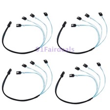 Lot Internal Mini SAS Reverse Breakout Cable SFF-8087 to 4X SATA 7Pin Host 0.5M picture