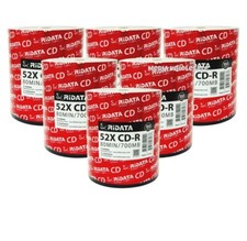 600 RIDATA 52X Blank CD-R CDR Branded Logo 700MB Recordable Media Disc 6x100pk picture