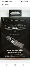 Platinum™ - UHS-I USB 3.2 Gen 1 Memory Card Reader - Black (PT-CRSA1) picture