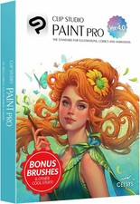CLIP STUDIO PAINT PRO - Version 4 | Perpetual Lic - Retail Pack w/ Bonus Brushes picture