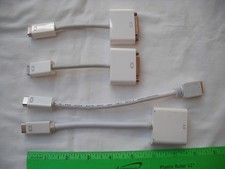 Lot of 4 DisplayPort to DVI HDMI Adapter Cable, Display Port, Monitor AV, Cables picture