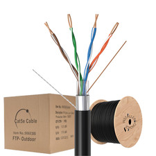 Cat5e 1000FT Outdoor Shielded FTP Ethernet Cable - UV Resistant, Direct Burial picture