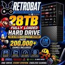 28TB External Gaming Hard Drive Windows Compatible Plug & Play Retro Gaming picture