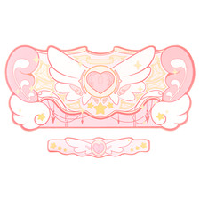 GeekShare Extended Mouse Pad Wrist Rest Non-Slip Rubber Mouse Mat Star Wing Pink picture