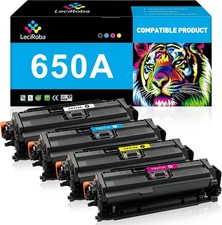 650A CE270A CE271A CE272A CE273A Toner Replacement for HP CP5525dn M750 (4-Pack) picture