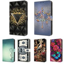 Flower Bird Robot Card Wallet Cover Case For S9 S10 S8 Plus S7 Edge S10 Lite picture