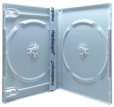 PREMIUM STANDARD Solid White Color Double DVD Cases (100% New Material) Lot picture