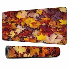 Autumn Leaves Maple Trees Full Desk Mouse Pad Fall Leaf Large 35.4