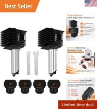Upgrade Your Bambu Lab with 2 Pack 0.4mm Hard Steel Nozzles for Flawless Prints picture