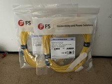 (QTY 2) FS Single SMLCDX Mode Fiber Patch Cable 10M OS 9/125 Single Mode LC-LC picture