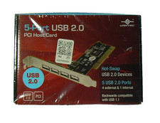 Vantec 5‑Port USB 2.0 PCI Host Card – NEW & SEALED – 4 External + 1 InternalPort picture
