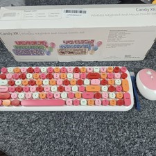 Candy XR Wireless Keyboard & Mouse Combo – Retro Round Keys – Colorful Design picture