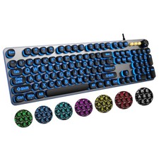 QUASIO Large Print Backlit Keyboard with 7-Color Backlit, Wired USB Lighted... picture