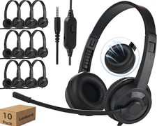 Bulk Headphones with Microphone for Classroom (10 Pack),6ft Ultra-Long Line, ... picture