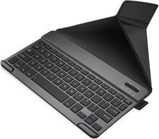 Nulaxy KM12 Universal Wireless Bluetooth Keyboard Stand Case Black Tablet picture
