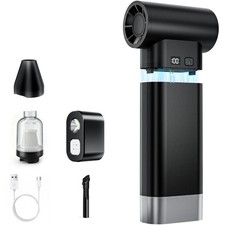Multif Electric Air Duster Blower Fan Vacuum Cleaner Inflate Light Travel Car picture
