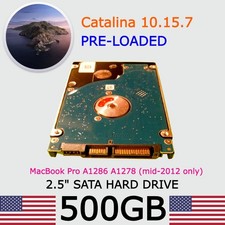 MacBook Pro Hard Drive macOS Catalina 10.15.7 500GB 2.5 - A1278 A1286 mid 2012 picture