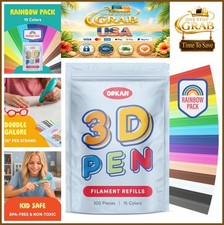 3D Pen Filament Refills 300 Strands 15 Rainbow Colors 2.5mm PCL Kid Safe Low picture