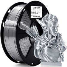 Silk Metallic Silver PLA 3D Printer Filament 1kg Spool, 1.75mm Dimensional Ac... picture