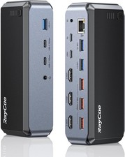 Raycue Triple Monitor USB C Docking Station for MacBook M1/M2/M3/Windows, HDMI*3 picture