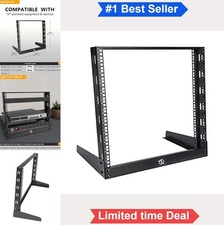 12U Desktop Open Frame Rack 19 Inch 2 Post Steel Tabletop Network Server AV picture