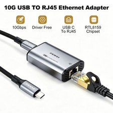 RTL8159 10Gbps USB3.2 Type-C Ethernet Adapter RJ45 USB-C 10 Gigabit Network Card picture