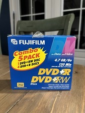 Fujifilm Combo 5 Pack DVD+RW and DVD+R Discs For Data & Video 4.7 GB Rewritable picture
