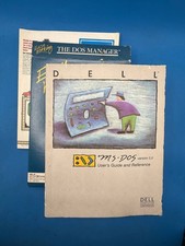 Lot Dell MS-DOS 5.0 Guide & Spinnaker Easy Working DOS Manager RE picture