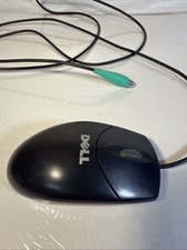 Vintage DELL LOGITECH (M-S69, M071KC) Black PS/2 Scroll Wheel Wired Ball Mouse picture