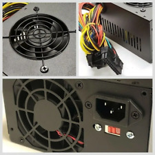 Brand NEW Green 650w MAX BLACK Dual Fan ATX Power Supply 20+4Pin, SATA & PCIe picture
