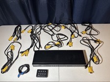 Rijer Smart USB 2.0 KVM Switch 8-port VGA with Cables and Input Controller picture
